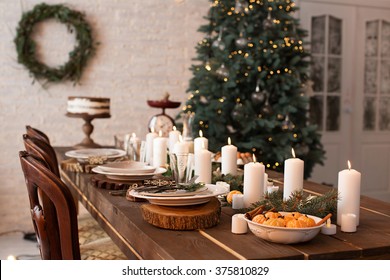 Rustic Christmas Served Table