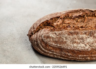rustic crusty loaves of bread, Bakery, food concept. Top view, - Shutterstock ID 2259526491