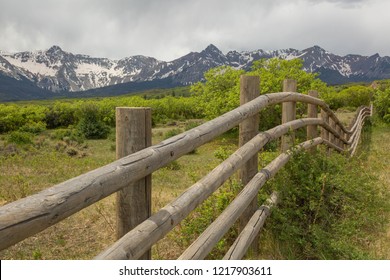 Rustic Fence near the San Juan Mountains in Colorado - Shutterstock ID 1217903611