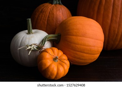 Rustic Grouping of Whole Pumpkins