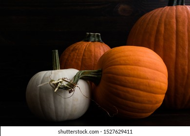 Rustic Grouping of Whole Pumpkins