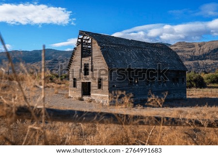 Rustic Haynes Ranch Abandoned Barn Osoyoos BC. The Haynes ranch barn in the Okanagan. This historic site was home to one of the early settlers in the area. British Columbia, Canada.

