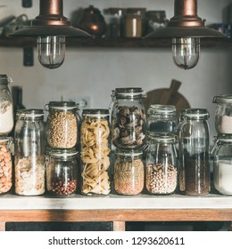 Rustic Kitchen Food Storage Arrangement Grains Stock Photo 1293620611 ...