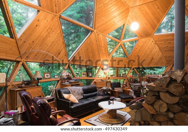 Rustic Living Room Energy Efficient Dome Stock Photo (Edit Now) 497430349