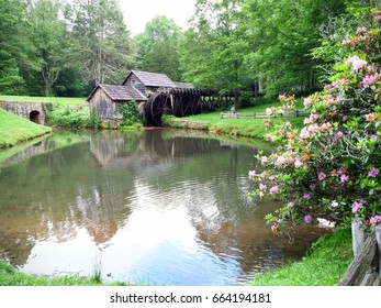 rustic mill and pond