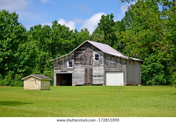 Rustic Old Barn One Side Turned Stock Photo Edit Now 172851890