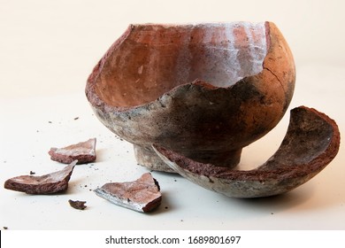 Rustic Old Broken Clay Pot