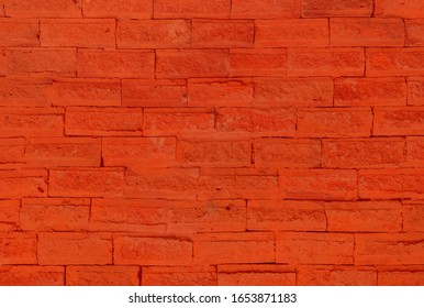 Rustic orange brick wall texture