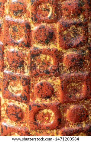Rustic orange metal pattern texture