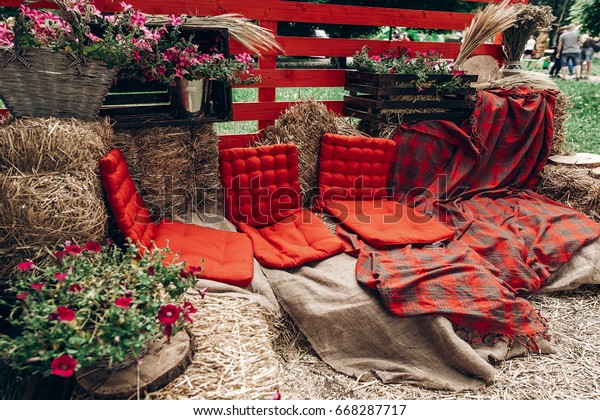 Rustic Photo Booth Rural Photo Zone Stock Photo Edit Now 668287717