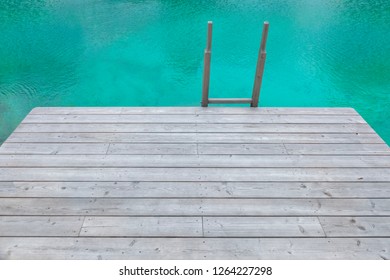 Rustic pool terrace.