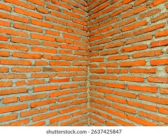 Rustic Red Brick Wall Texture, Close-up view of a weathered red brick wall with visible mortar lines and natural imperfections. - Powered by Shutterstock - Get 15% off with code: PIKWIZARD15