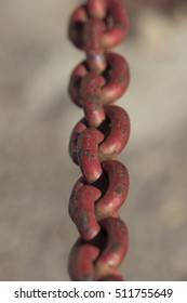 Rustic Red Chain Closeup