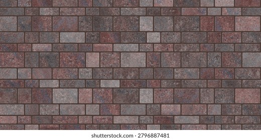 Rustic reddish ashlar texture background with aged stone pattern surface