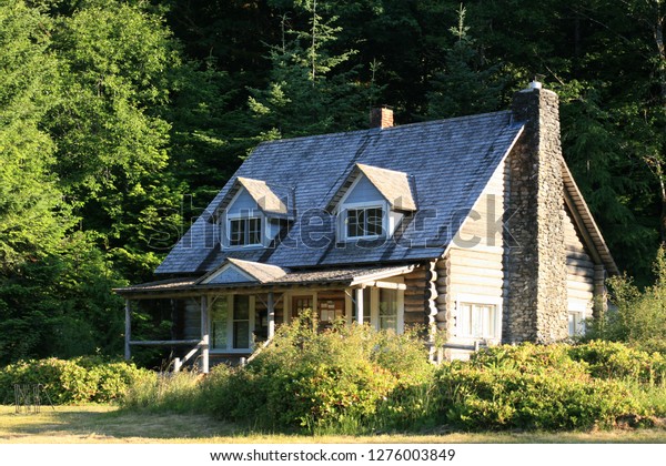 Rustic Rundown Wooden Cabin House Wild Stock Photo Edit Now