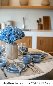 Rustic scandinavian style dining table