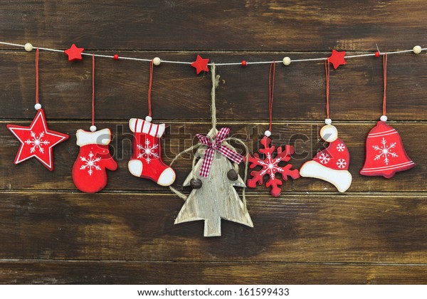 Rustic Shabby Chic Christmas Decorations Hanging Vintage