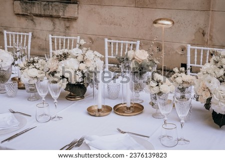 Rustic, shabby chic style, wedding table