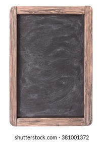 Rustic Slate Menu Blackboard Isolated On White