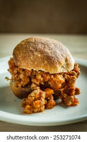 A Rustic Sloppy Joe Made With Fresh Whole Wheat Rolls And Fresh Ingredients.