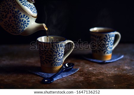 Rustic Tea Set with Cups