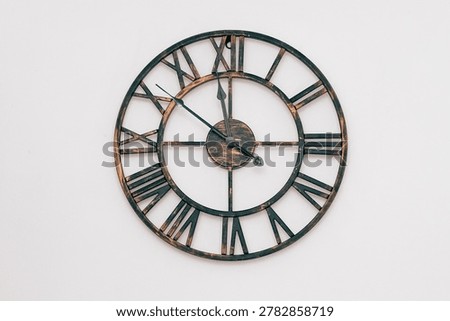 Rustic Wall Clock with Roman Numerals