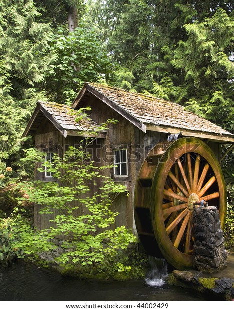 Rustic Watermill Wheel Being Turned By Stock Photo 44002429 | Shutterstock