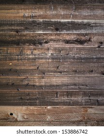 Rustic Weathered Barn Wood Background With Knots And Nail Holes 