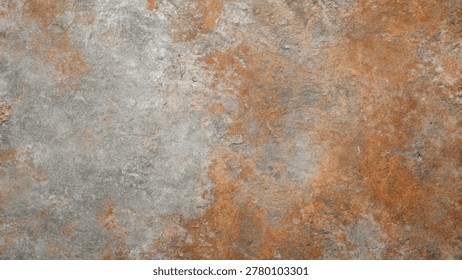 Rustic Weathered Stone Texture Grungy Gray Concrete with Burnt Orange Patina for Natural Industrial Backgrounds