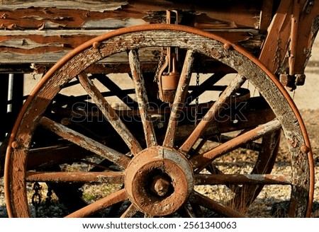 Rustic weathered wagon in Utah