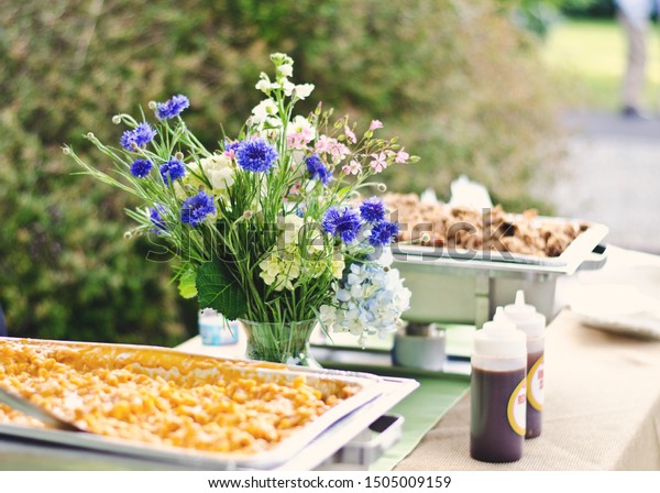 Rustic Wedding Barbecue Buffet Food Stock Photo Edit Now 1505009159