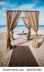 Rustic Wedding Gazebo Is On A Tropical Beach