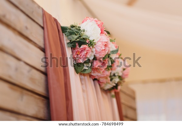 Rustic Wedding Photo Zone Wedding Style Holidays Stock Image