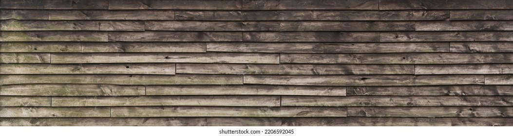 Rustic Wood Cladding Texture, Horizontal Unpainted Old Wood Planks Background