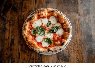 rustic wood fired margherita pizza - Powered by Shutterstock