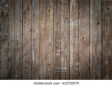 Rustic Wood Planks Background With Nice Vignetting