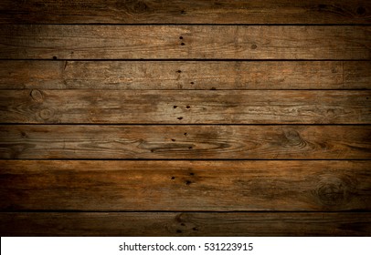 Rustic wooden background. Old vintage real (natural) planked wood. Free text space.