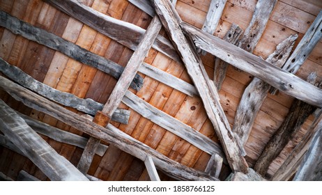 Rustic Wooden Beams And Roof Planks