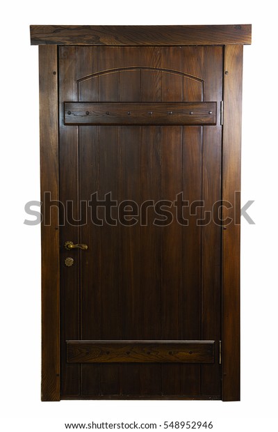 Rustic Wooden Brown Door Elm Tree Stock Photo Edit Now 548952946