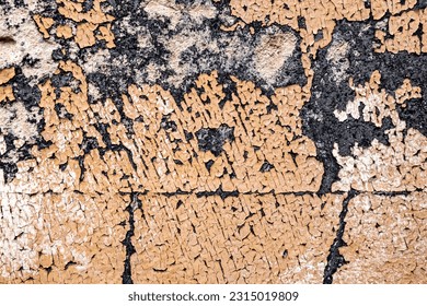 Rustic and worn wall. Rustic background for designers. Wall with old paint.