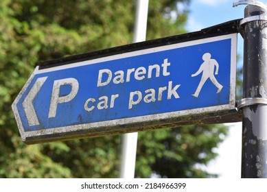 A Rusting Car Park Sign In Westerham, Kent, UK.