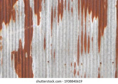 Rusting Metal Or Siding, Old Sheet Roof Texture, Pattern Of Old Sheet,  Sheet Texture, Rusty Sheet Texture, A Blurred Background, Abstract Isolated Background, Damage, Wall.