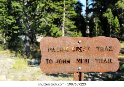 Rusting Pacific Crest Trail Sign