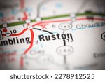 Ruston. Louisiana. USA on a geography map