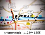 Ruston. Louisiana. USA on a map