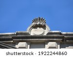 The Ruston State Bank, Ruston, Louisiana, is decorated in the Beaux Arts style.  This shell decoration is part of that historic building.