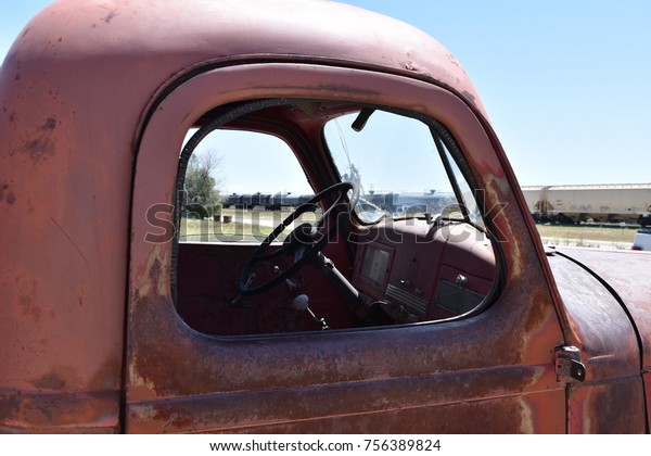 Rusty Antique Truck\
Close-Up of Cab
