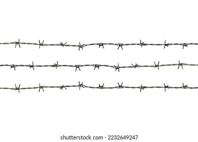 rusty barbed wire isolated from a lantern