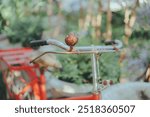 rusty bell on a vintage bicycle