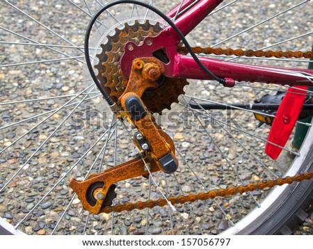 Rusty bicycle gears